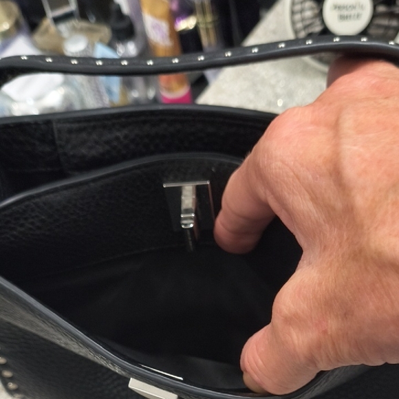 Rebecca Minkoff Darin Black Studded Satchel Crossbody - Picture 5 of 5